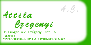 attila czegenyi business card