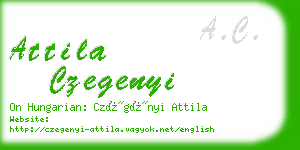 attila czegenyi business card